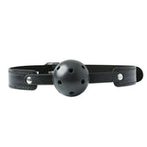 Sex & Mischief Breathable Black Ball Gag with 5 cm Diameter and Adjustable Strap - Mouth Restraint Gags